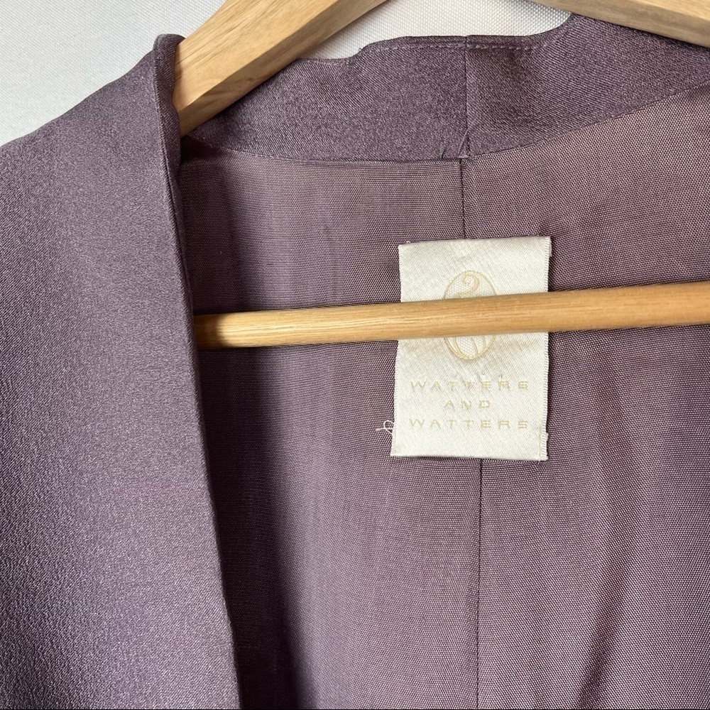 Watters and Watters Purple Mother of the Bride Purple Maxi Dress Suit 14 - Picture 11 of 12